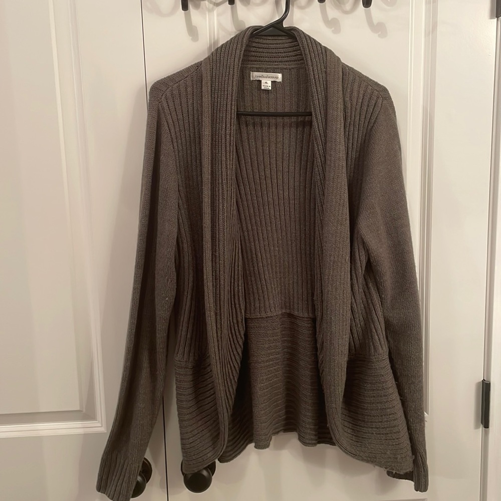 Gray sweater cardigan